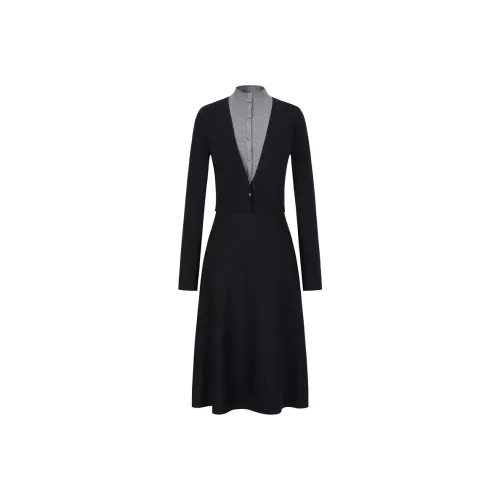 JZ. ANNAKRO Long Sleeved Dresses Women's Dark Gray
