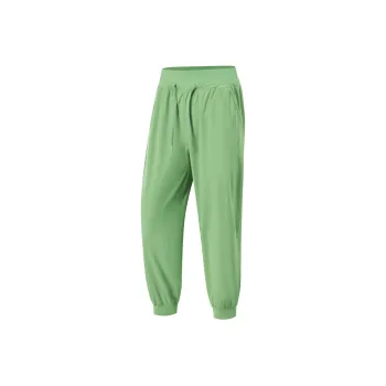 LiNing Knitted Sports Pants Women's Stone Moss Green