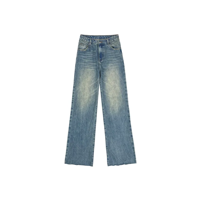 ZAOANFANFAN Jeans Women's Vintage Blue-0