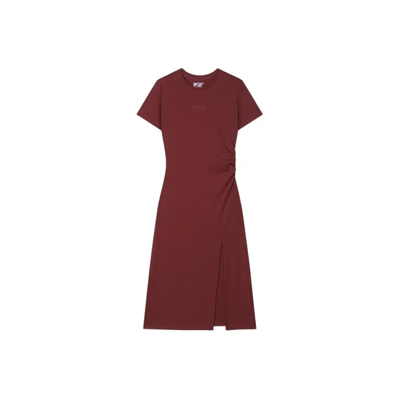 FILA Short Sleeved Dresses Women's Reddish Brown-0