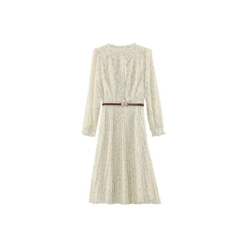 OZVO Long Sleeved Dresses Women's Apricot
