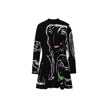 Desigual Long Sleeved Dress Women's Black