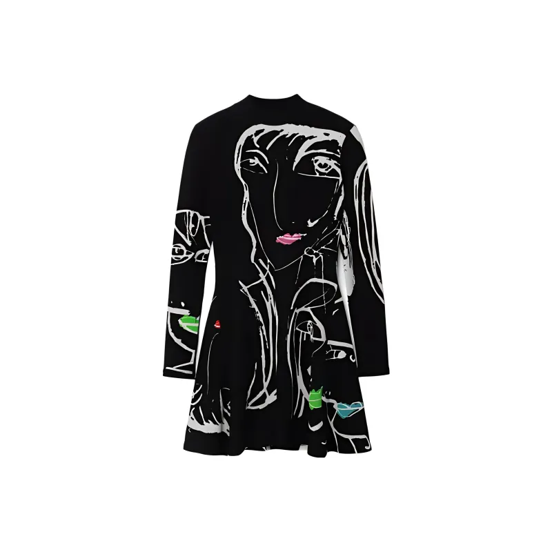 Desigual Long Sleeved Dress Women's Black-0