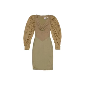 Burberry Long-Sleeved Dresses Women's Yellow