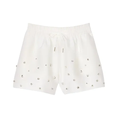Sandro Rhinestone embellished Drawstring Shorts