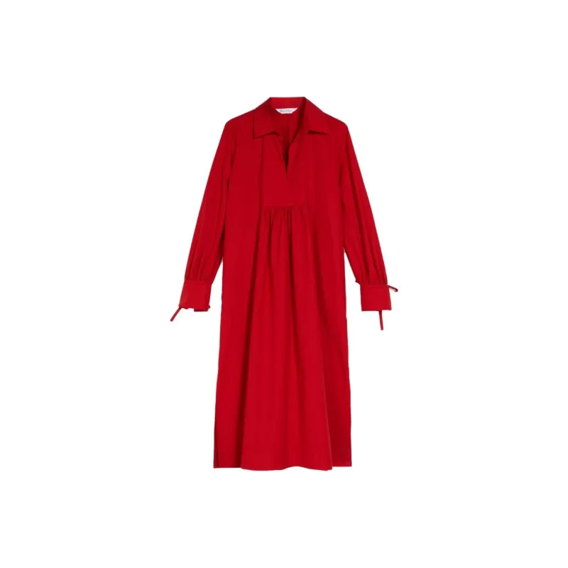 MaxMara Long Sleeved Dress Women's Red-0