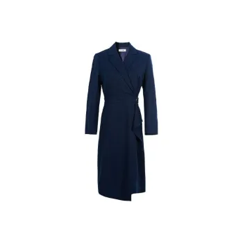 MISSSHINE Long Sleeved Dresses Women's Navy Blue