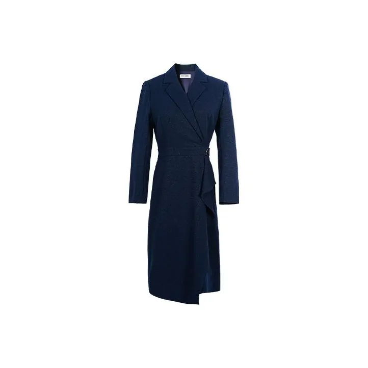 MISSSHINE Long Sleeved Dresses Women's Navy Blue-0