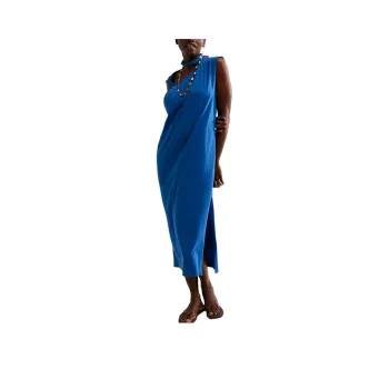 FREE PEOPLE Drew Tee Midi Sleeveless Dress Women's True Blue/Pure Blue