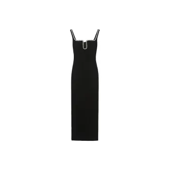 Self portrait Slip Dress Women's Classic Black