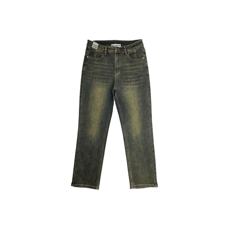 BASIC HOUSE Jeans Women's Distressed Blue Gray-0