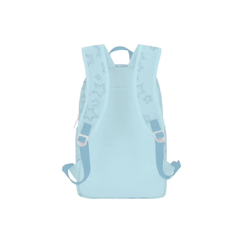 TURN UP Polyester Backpack Unisex Light Blue-2