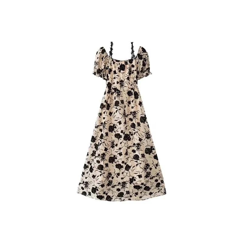 JOSR Short Sleeved Dresses Women's Apricot-0
