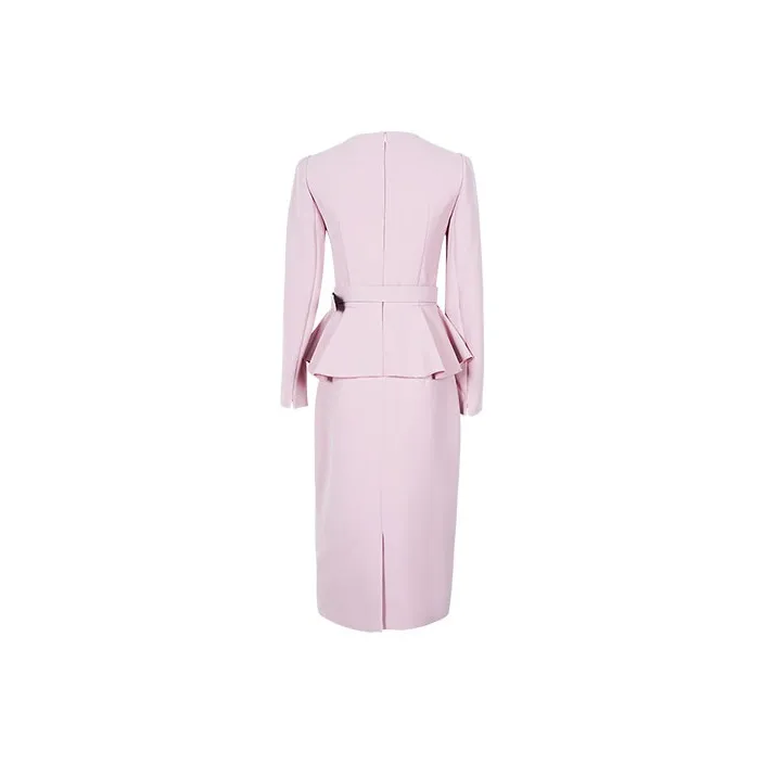 MISSSHINE Long Sleeved Dresses Women's Pink-0