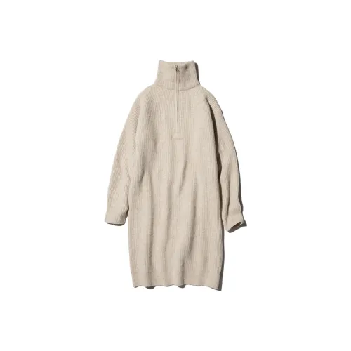 UNIQLO Long Sleeved Dresses Women's Beige
