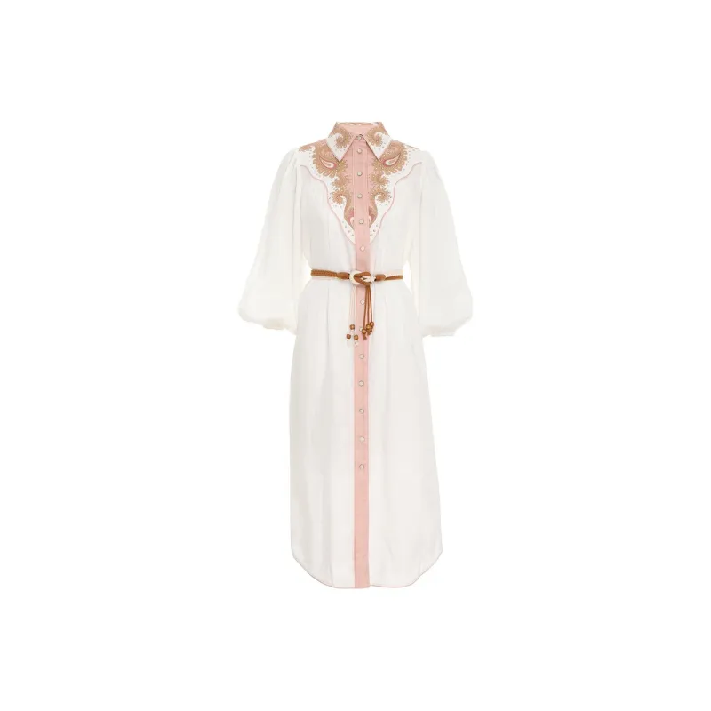 Zimmermann Long-Sleeved Dresses Women's White-0