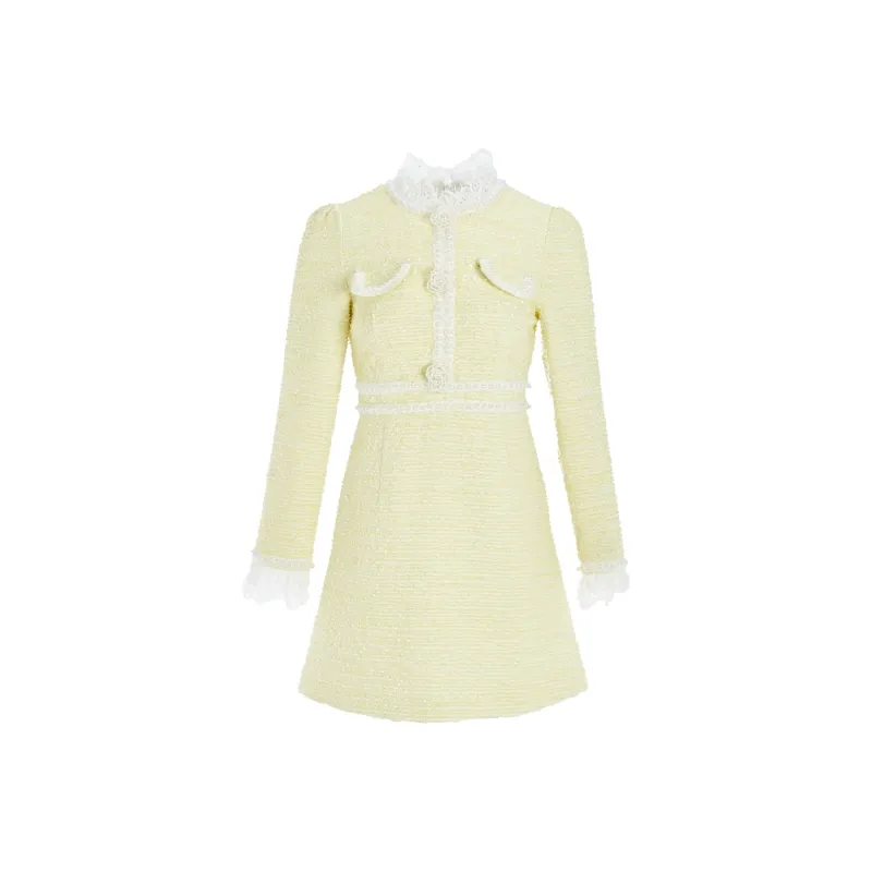 Marie Elie Long-Sleeved Dresses Women's Yellow-0