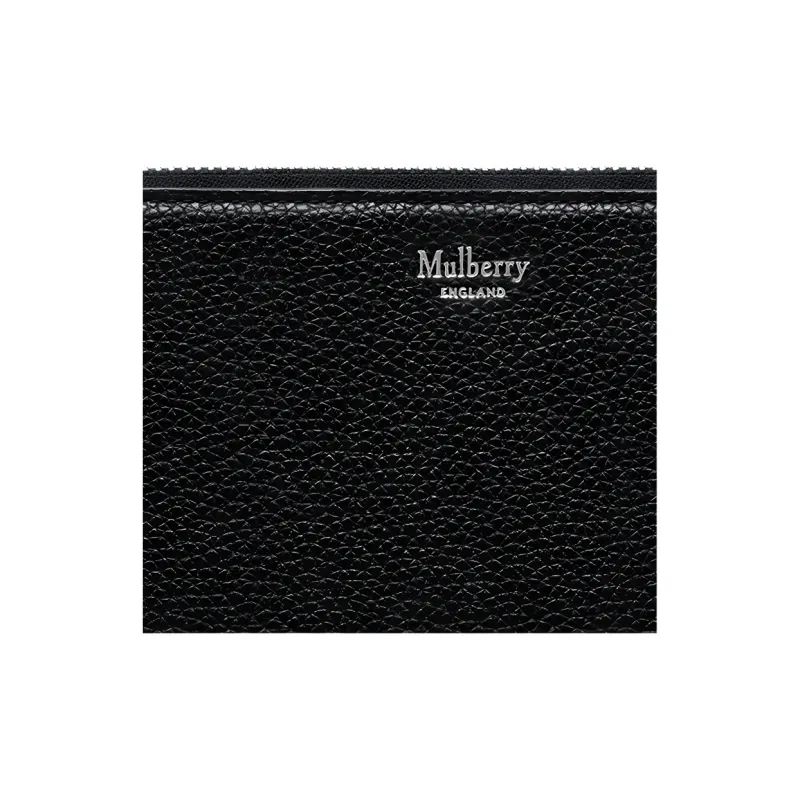 Mulberry Cowhide Leather Clutch Men's Black-4