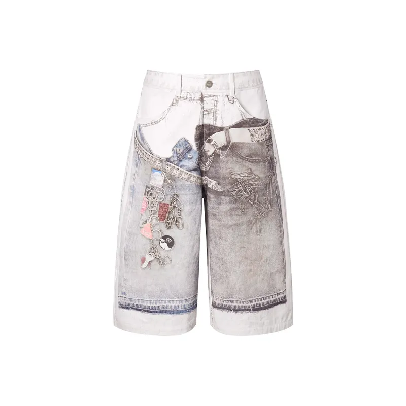 ROCAWEAR Casual Shorts Unisex White Denim-0