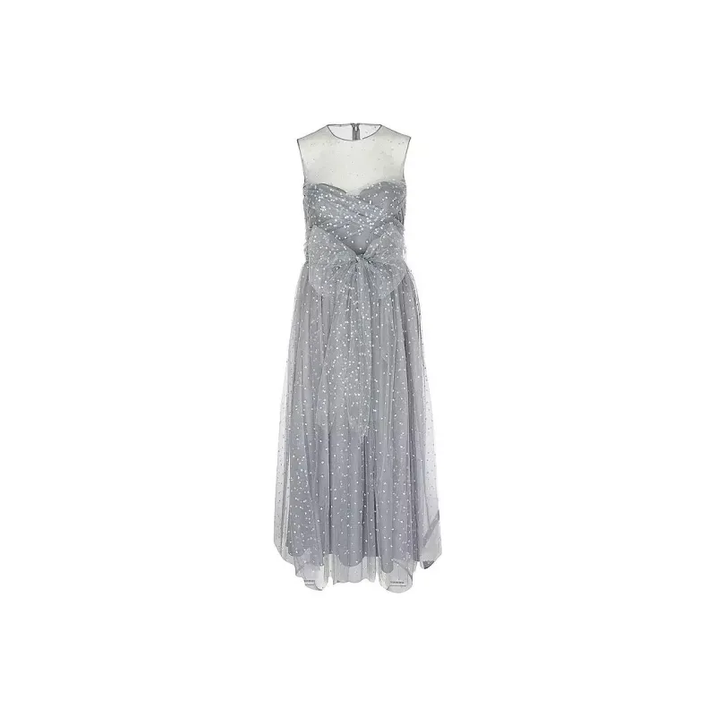 RED VALENTINO SS23 Sleeveless Dress Women's Gray-0