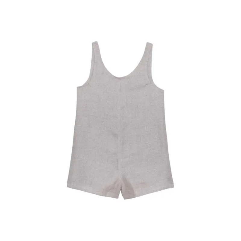 BASERANGE SS24 Tank Romper - Hemp Jumpsuit Women's Undyed/Unbleached-0