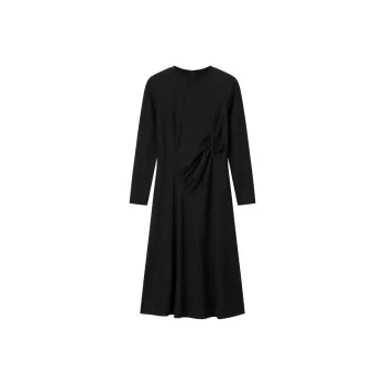 VIMLY Long Sleeved Dresses Women's Black