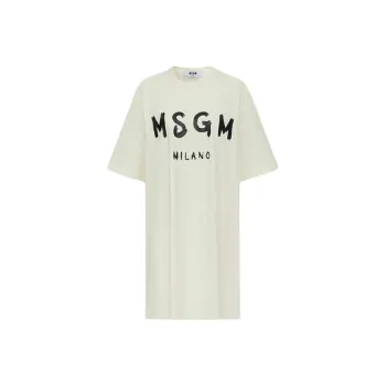 MSGM Short-Sleeved Dresses Women's Cream