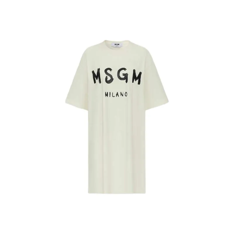 MSGM Short-Sleeved Dresses Women's Cream-0