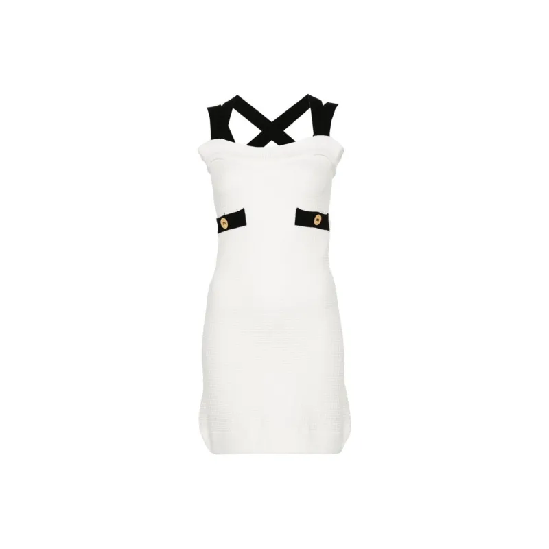 Patou 3D knit Double strap Minidress-0
