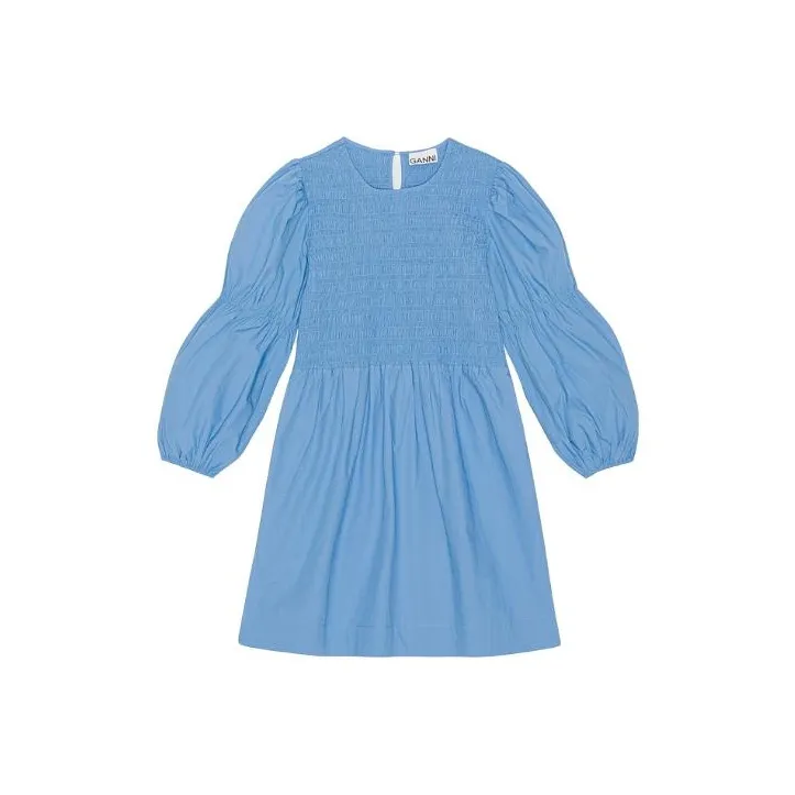 GANNI Smock Puff sleeve Dress-0
