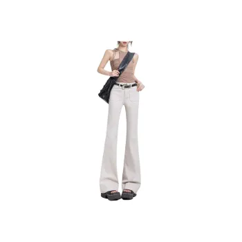 ZNZX Jeans Women's Beige Apricot