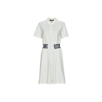 KARL LAGERFELD Short Sleeved Dress Women's White