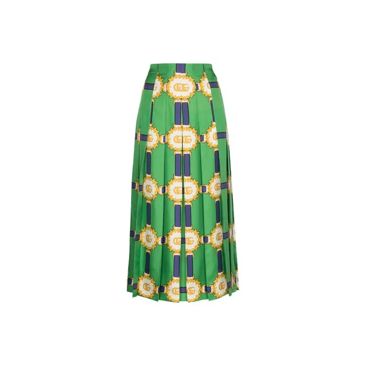 GUCCI FW21 Casual Long Skirts Women's Green-0