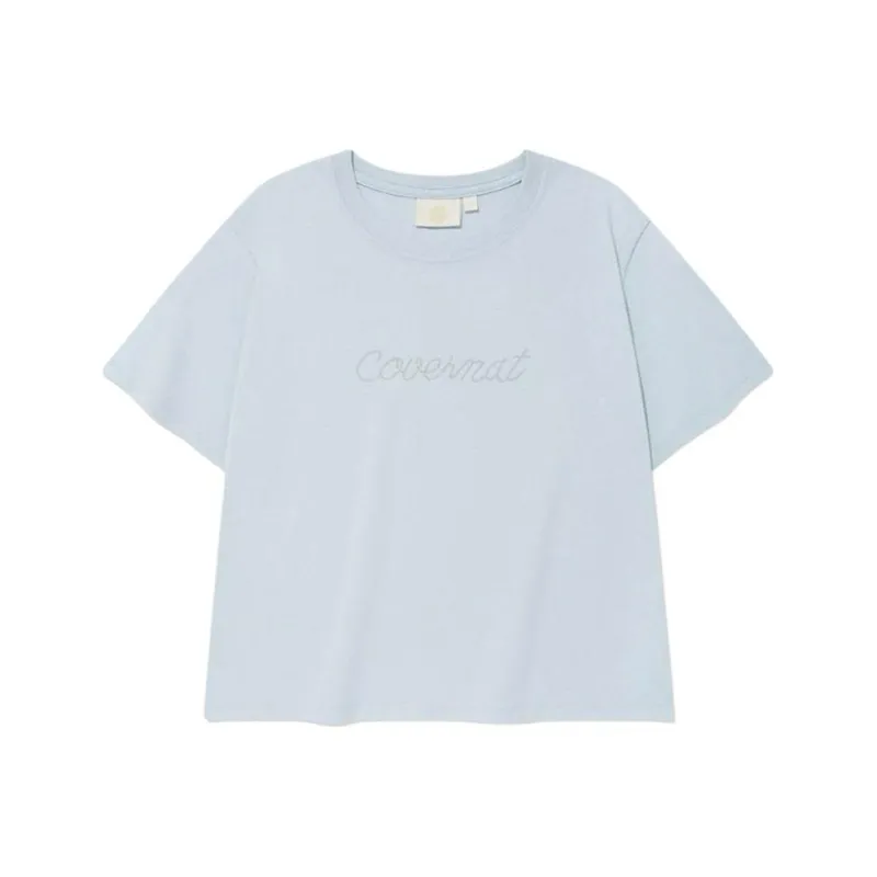 COVERNAT SS25 T Shirt Women's Light Blue-0