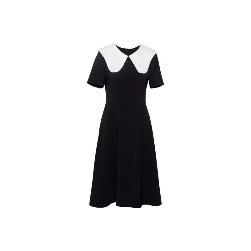 ROEYSHOUSE Short Sleeved Dresses Women's Black-0