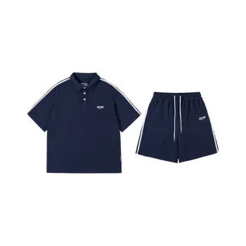 MeiHaoStore Set Summer Women's Navy Blue
