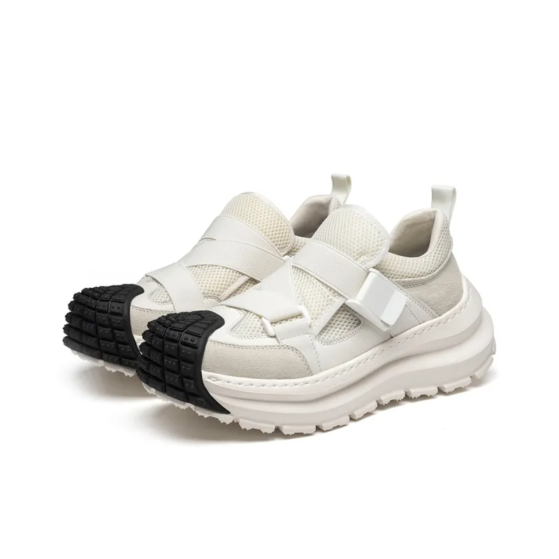 Anthony Miles Height Increasing Breathable Low Top Casual Shoes Men's Ecru-1