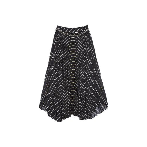 TCH Casual Long Skirts Women's Black Base Gold Logo