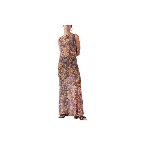 FREE PEOPLE Hansen&Gretel Emmery Dress Sleeveless Dress Women's Ruby Bohemia/Gemstone Red Bohemian