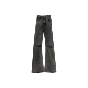 MM6 Maison Margiela Distressed Wide Leg Jeans