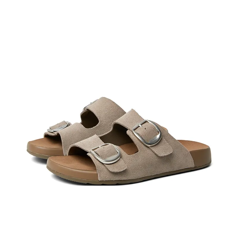 PT'SON Rubber Sole Abrasion Resistant Slide Slippers Women's-17