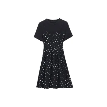 IDLE SOUL Short Sleeved Dress Women's Black