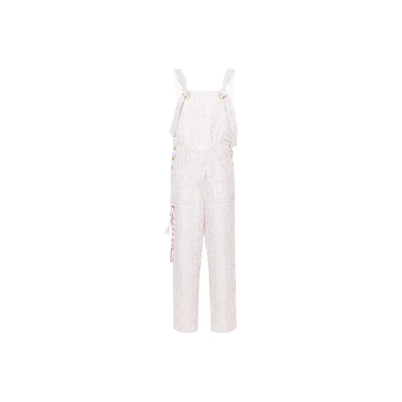 KHRISJOY Salopette Sequined Tweed Dungarees-0