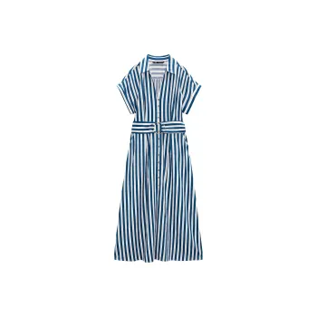 ZARA Short Sleeved Dresses Women's Blue