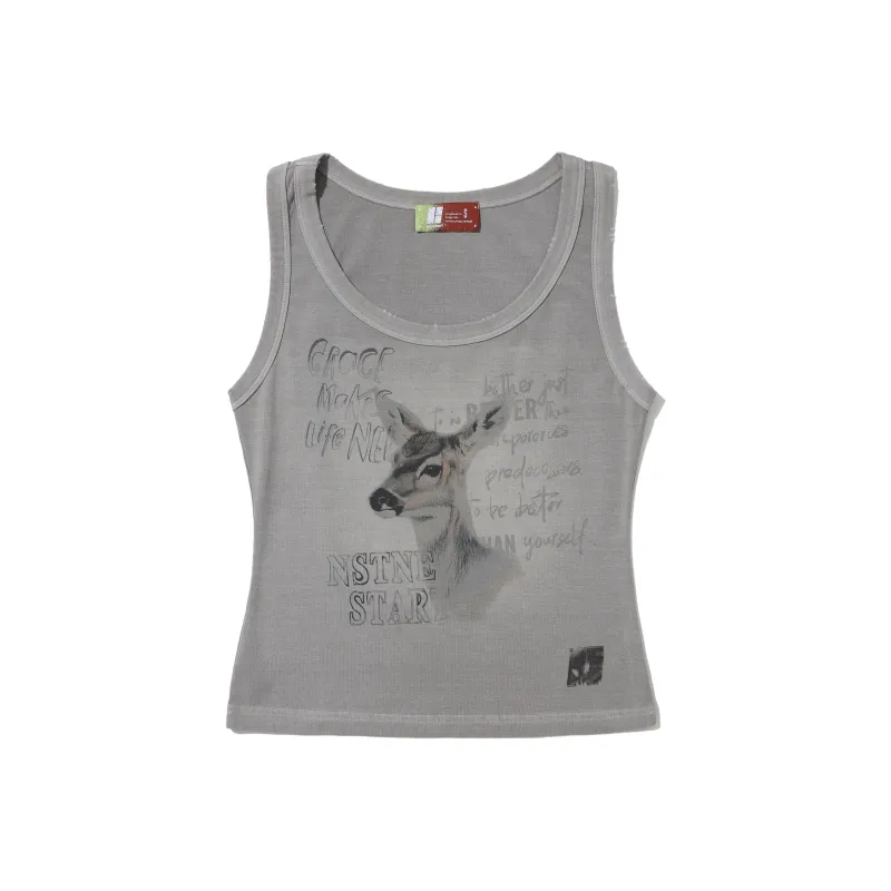 NSTNEW START Tank Tops Women's Washed Gray-0