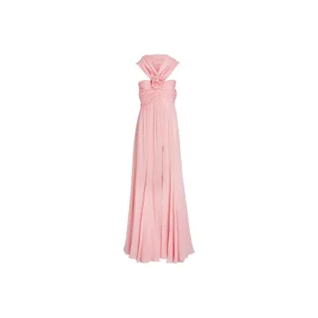 Giambattista Vall Hooded Floral appliqué Silk Gown