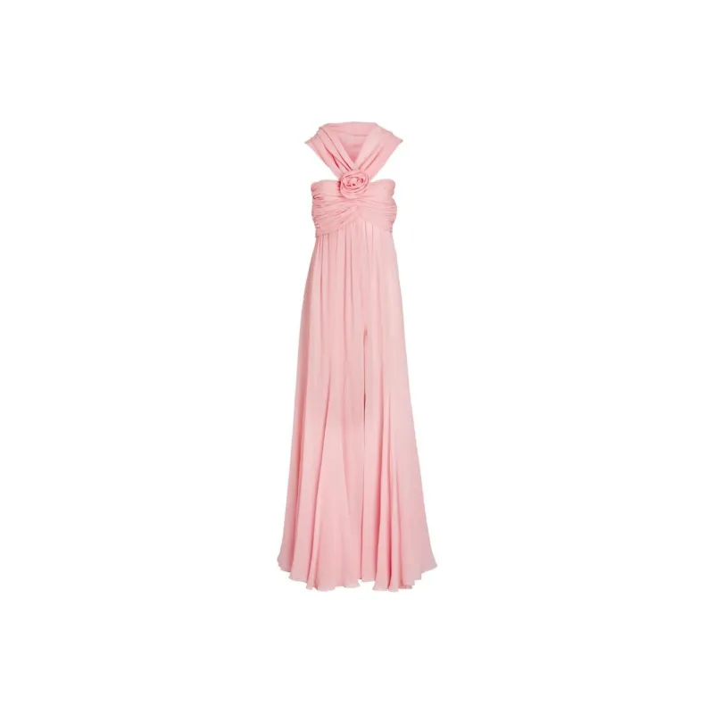 Giambattista Vall Hooded Floral appliqué Silk Gown-0
