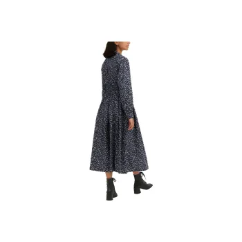 UNIQLO Long-Sleeved Dresses Women's Sea Blue