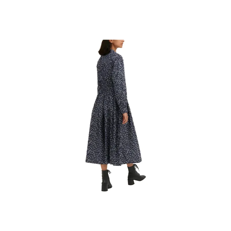 UNIQLO Long-Sleeved Dresses Women's Sea Blue-0