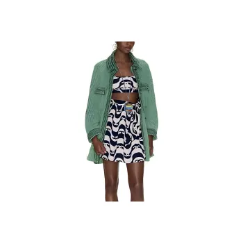 CHANEL SS21 Casual Short Skirts Women's Marine Blue